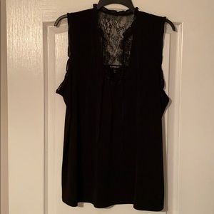 Black Express Shirt with lace - Size Large
